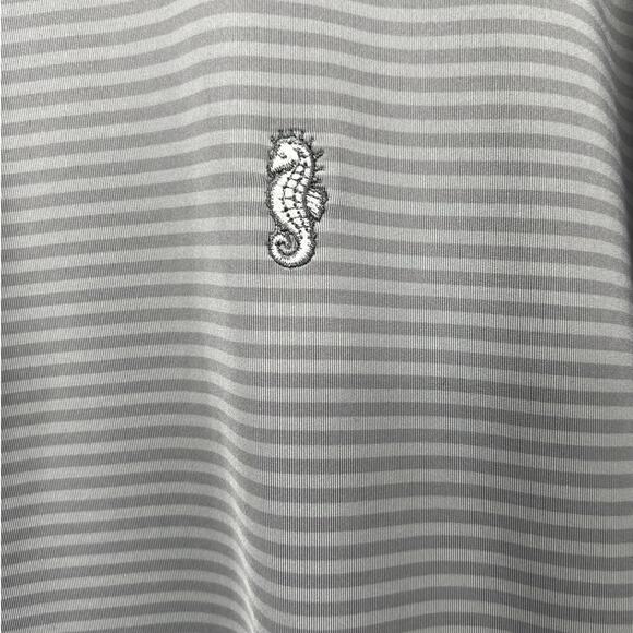 Foot Joy Shirt Mens‎ Large Gray Striped Short Sleeve Collared Golf Polo Top - Picture 3 of 10